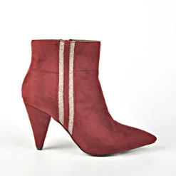 MASCARA Bottines A Talons Bordeaux|Femme Boots, Bottines