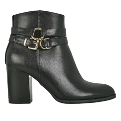 MASCARA Bottines A Talons Femme Noir Avec Boucles Dorees |Femme Boots, Bottines