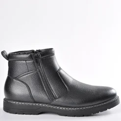 OUTSHOES Bottines Avec Zip Pratique Sur Le Cote Compagnie Noir|Homme Boots, Bottines