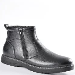 OUTSHOES Bottines Avec Zip Pratique Sur Le Cote Compagnie Noir|Homme Boots, Bottines