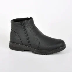 OUTSHOES Bottines Avec Zip Pratique Sur Le Cote Noir|Homme Boots, Bottines