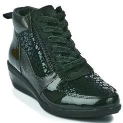 LADY CONFORT Bottines Compensees Femme Noir|Femme Chaussures Confort