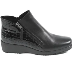 LADY CONFORT Bottines Compensees Femme Noir|Femme Chaussures Confort