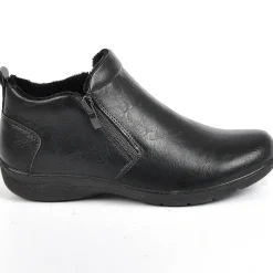 LADY CONFORT Bottines Plates Femme Noir|Femme Chaussures Confort