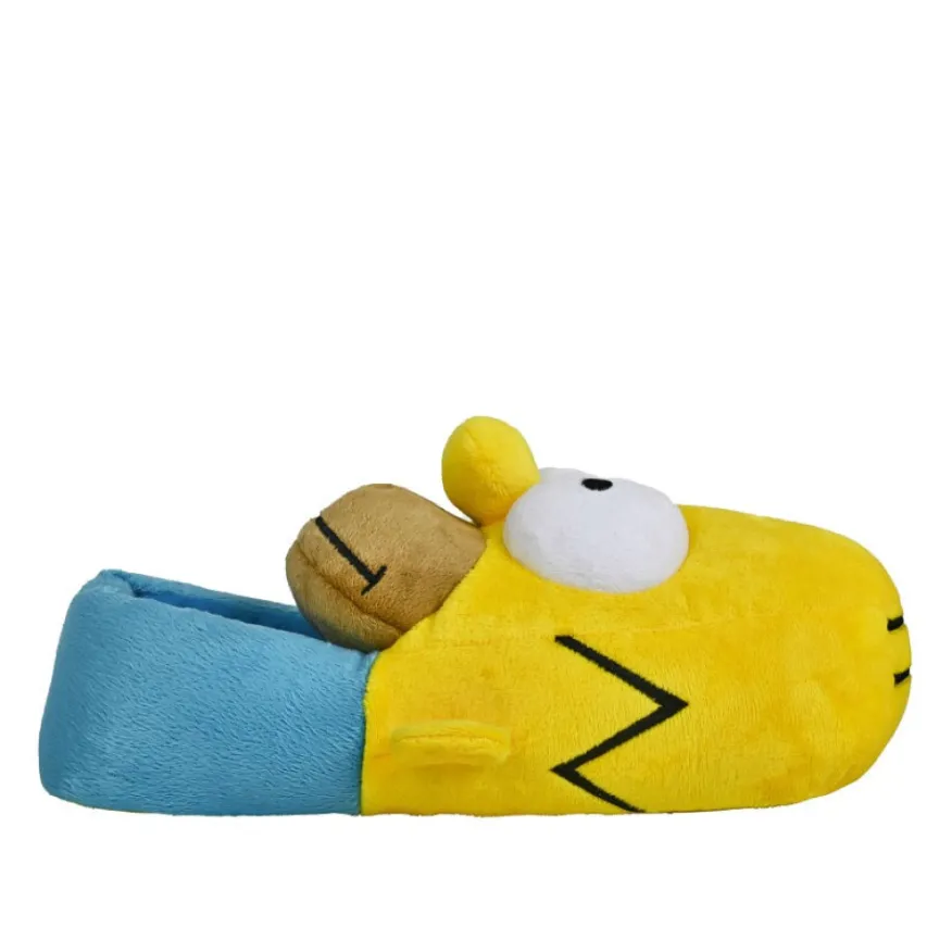 SIMPSONS Chaussons Peluches Homme Jaune Les |Homme Chaussons