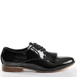 ANA LUNA Derbies Avec Franges Vernis Noir|Femme Derbies