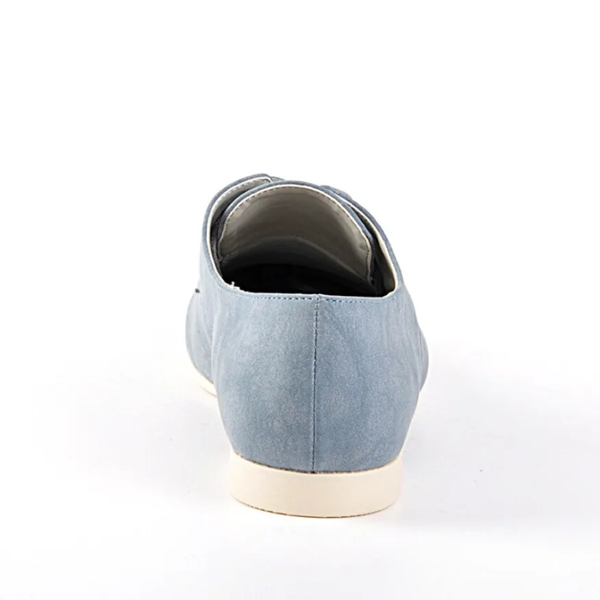 ANA LUNA Derbies Femme Aspect Velours Bleu|Femme Derbies