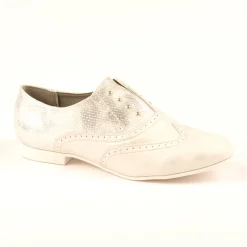VICE VERSA Derbies Femme Avec Elastiques Gris Argente|Femme Derbies
