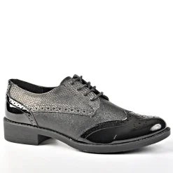 ANA LUNA Derbies Femme Bi-Matieres Noir|Femme Derbies