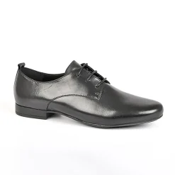 TIPO ALTO Derbies Femme Semelles Souples Noir En Cuir|Femme Derbies