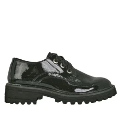 VICE VERSA Derbies Plateforme Femme Vernis Noir Crantees |Femme Derbies