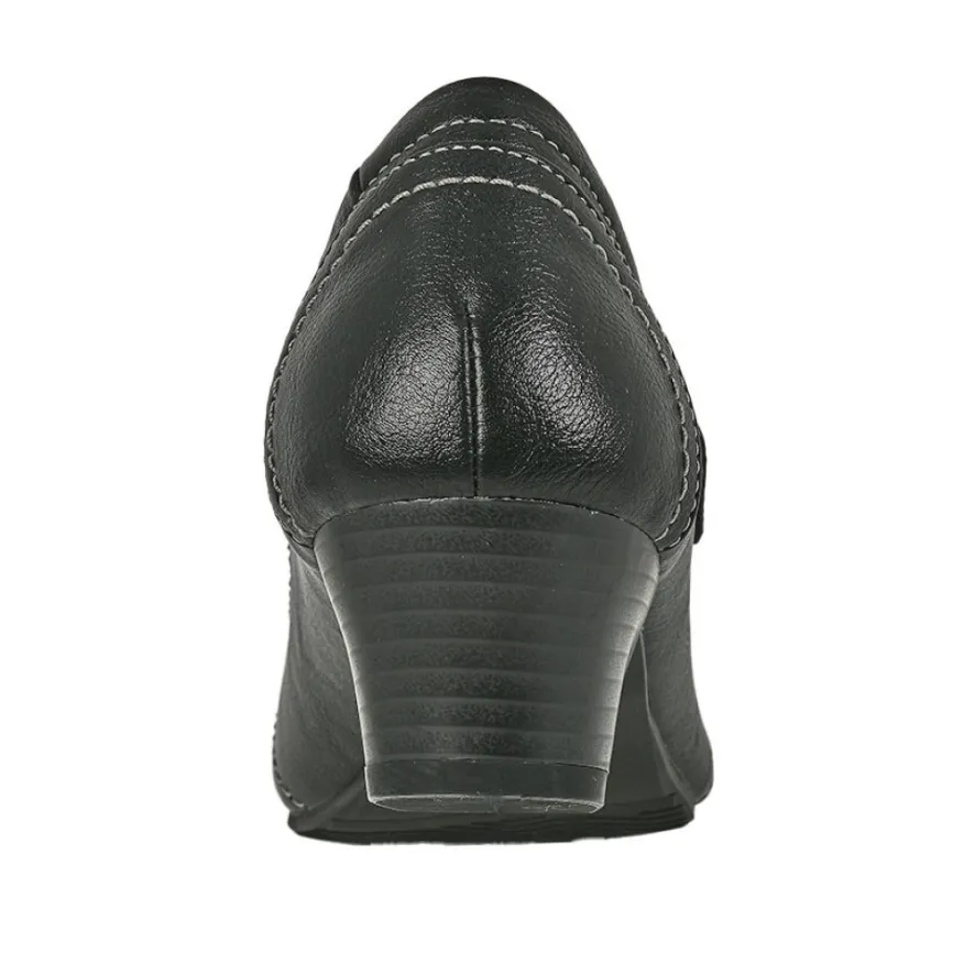 LADY CONFORT Escarpins A Brides Avec Boutons Fantaisies Noir|Femme Escarpins