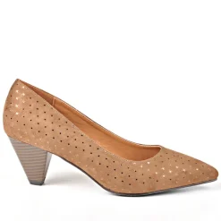 ANA LUNA Escarpins Femme Marron A Pois Talon 5,5Cm |Femme Escarpins