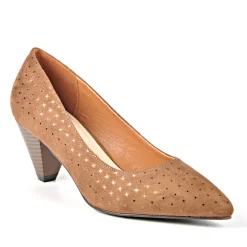 ANA LUNA Escarpins Femme Marron A Pois Talon 5,5Cm |Femme Escarpins