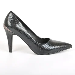 MASCARA Escarpins Femme Noir Effet Python |Femme Escarpins