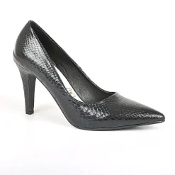 MASCARA Escarpins Femme Noir Effet Python |Femme Escarpins