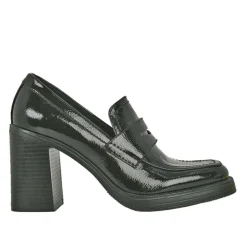 MASCARA Mocassins A Talon Carre Femme Vernis Noir |Femme Mocassins