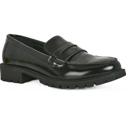 VICE VERSA Mocassins Crantes Femme Noir |Femme Mocassins