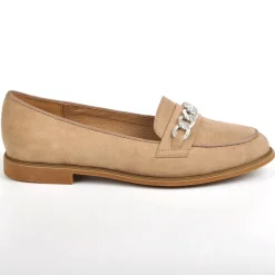 VICE VERSA Mocassins Femme Beige Avec Chaine |Femme Mocassins