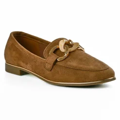 VICE VERSA Mocassins Femme Camel A Chaine |Femme Mocassins