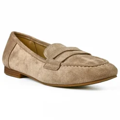 VICE VERSA Mocassins Femme Suedine Beige |Femme Mocassins