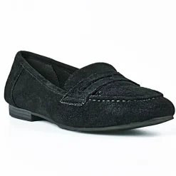 VICE VERSA Mocassins Femme Suedine Noire |Femme Mocassins