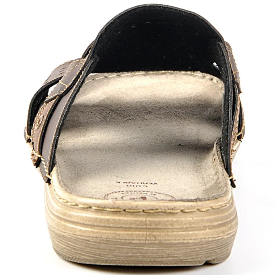 ARIZONA Mules Homme Cuir Marron|Homme Mules, Tongs