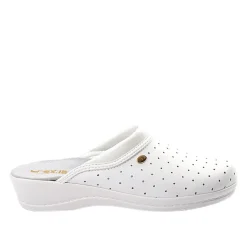 FLEX'IS Mules Sabots Femme Blanc|Femme Chaussures Confort