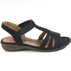 RELIFE Sandales A Talons Femme Bleu Marine|Femme Chaussures Confort