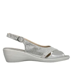 LADY CONFORT Sandales Compensees Femme Argente|Femme Chaussures Confort