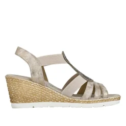SCALINA Sandales Compensees Femme Dore|Femme Chaussures Confort