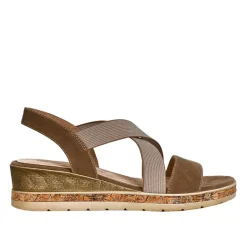 SCALINA Sandales Compensees Femme Kaki|Femme Chaussures Confort