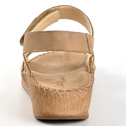 LADY CONFORT Sandales Compensees Beige|Femme Chaussures Confort