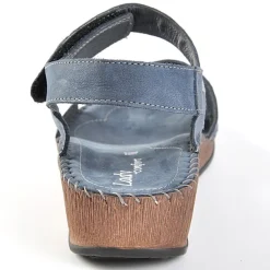 LADY CONFORT Sandales Compensees Bleu|Femme Chaussures Confort