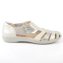 LADY CONFORT Sandales Confort Femme Semelles Souples Argente|Femme Chaussures Confort