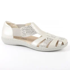 LADY CONFORT Sandales Confort Femme Semelles Souples Argente|Femme Chaussures Confort