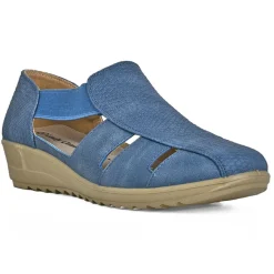 LADY CONFORT Sandales Femme Bleu|Femme Chaussures Confort