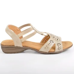 SCALINA Sandales Femme Plates Beige|Femme Chaussures Confort