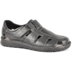 SEALINE Sandales Homme Cuir Noir|Homme Sandales
