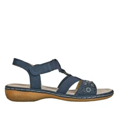 LADY CONFORT Sandales Plates Femme Bleu Marine|Femme Chaussures Confort