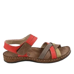 LADY CONFORT Sandales Plates Femme Multicolore|Femme Chaussures Confort
