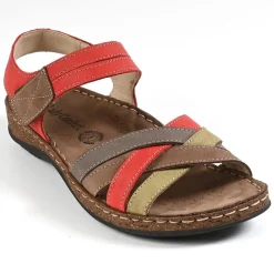 LADY CONFORT Sandales Plates Femme Multicolore|Femme Chaussures Confort