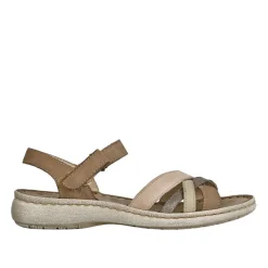 LADY CONFORT Sandales Plates Femme Marron |Femme Chaussures Confort